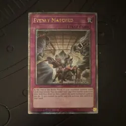 Yu-Gi-Oh Evenly Matched RA01-EN074 25th Anniversary 1st Ed Quarter Century LP - Image 1