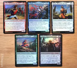 Set of 5 FOIL Theros Beyond Death Uncommon Legendary Creatures *NM* (Magic MTG) - Image 1