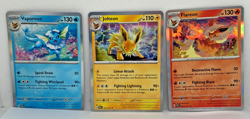 Epic Collection Flareon Vaporeon Jolteon Holo Foil Rare Pokemon Cards - Image 1