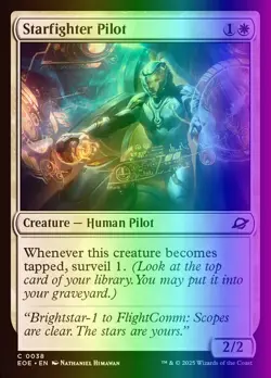 MTG Magic the Gathering Starfighter Pilot (38/426) Edge of Eternities LP FOIL - Image 1