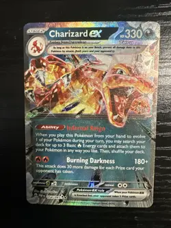 Charizard ex 054/091 Paldean Fates 2024 Holo Rare Pokemon Card TCG - Image 1