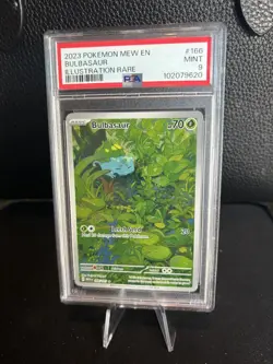 2023 Pokemon Scarlet & Violet Card 151 MEW EN #166/165 Bulbasaur PSA 9 MINT - Image 1
