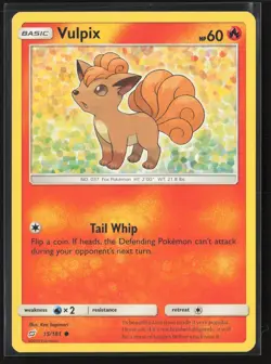 Vulpix Common SM - Team Up 15/181 LP Pokemon Card - Image 1