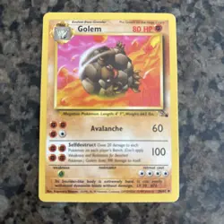 Golem 36/62 Fossil Set Unlimited Vintage Pokemon TCG Card WoTC 1999 NM - Image 1