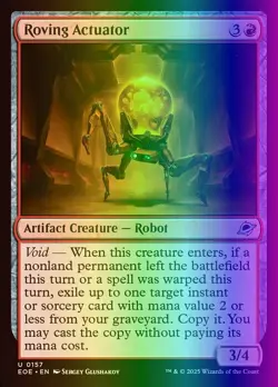 MTG Magic the Gathering Roving Actuator (157/426) Edge of Eternities NM FOIL - Image 1