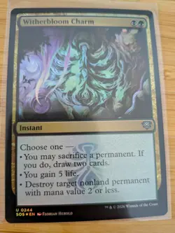 MTG Witherbloom Charm (FOIL) 0244 Secrets of Strixhaven M/NM Free UK P&P - Image 1