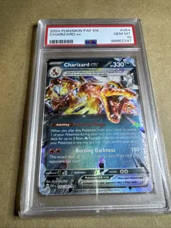 Pokemon 2024 Paldean Fates CHARIZARD EX #054 PSA 10 Gem Mint RARE - Image 1