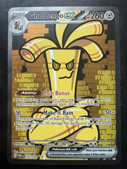 Pokemon Gholdengo EX 252/182 Sv04 Paradox Rift Special Illustration Rare (NM) - Image 1