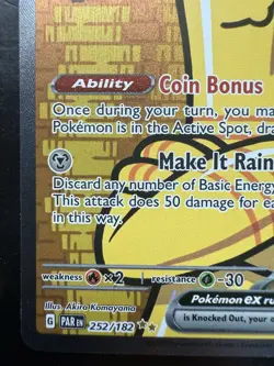 Pokemon Gholdengo EX 252/182 Sv04 Paradox Rift Special Illustration Rare (NM) - Image 4