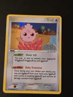 Igglybuff 21/100 Reverse Holo Pokemon EX Crystal Guardians - NM - Image 1