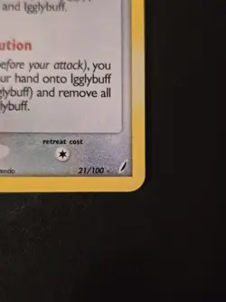 Igglybuff 21/100 Reverse Holo Pokemon EX Crystal Guardians - NM - Image 5