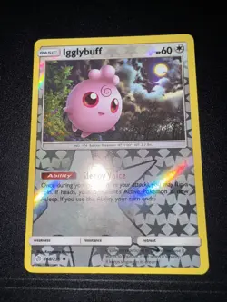 Igglybuff 168/236 Pokemon TCG SM Cosmic Eclipse Reverse Holo (Near Mint) - Image 1