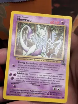 Mewtwo WoTC Black Star Promo #12 Vintage Pokemon 2000 LP Christopher Rush - Image 5
