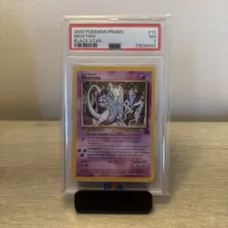 2000 Pokemon Promo #12 Mewtwo Black Star Base Set Series WOTC 12/53 NM PSA 7 - Image 1
