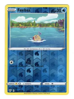 Pokemon TCG Feebas SWSH Darkness Ablaze 038/189 Reverse Holo Common Card NM - Image 1