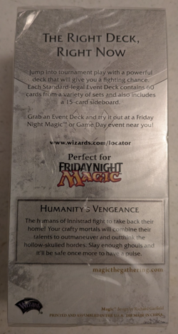 MTG Humanity's Vengeance: Avacyn Restored: Event Deck New Sealed (Damaged Box) - Image 2