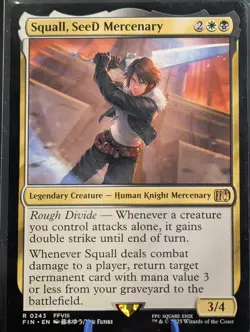 MTG Magic the Gathering FIN Final Fantasy Squall, SeeD Mercenary - Rare - Image 1