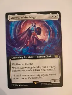 Minwu, White Mage Extended Art NM FINAL FANTASY Magic the Gathering MTG - Image 1