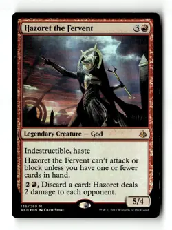 MTG | Hazoret the Fervent | Pre release | Foil | Moderately Played | English - Image 1