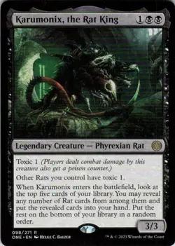 Karumonix, the Rat King - Phyrexia: All Will Be One - 98 NM - Image 1