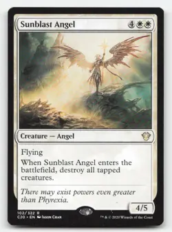 Sunblast Angel 102 Rare Commander 2020 Magic: The Gathering Near Mint - Image 1