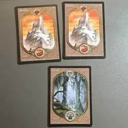 Mtg Lot of Unglued Set Lands - 1998 Vintage Magic - 2x Mountain 1x Swamp - Image 1