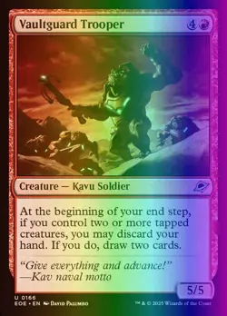 MTG Magic the Gathering Vaultguard Trooper (166/426) Edge of Eternities NM FOIL - Image 1