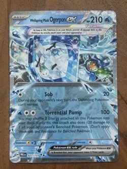 Pokemon TCG Wellspring Mask Ogerpon Ex 027/131 Prismatic Evolutions Double Rare - Image 1