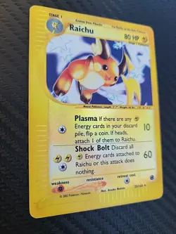Raichu 25/165 Expedition Holo Rare LP WOTC 2002 E-Reader Vintage Pokemon - Image 2