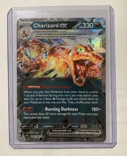 Charizard ex 054/091 Double Rare Paldean Fates Pokemon Card TCG - Image 1