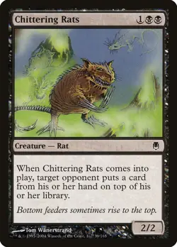 MTG Magic the Gathering Chittering Rats (39/165) Darksteel NM - Image 1