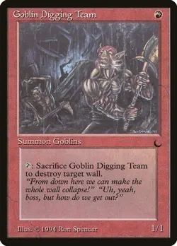 MTG Magic the Gathering Goblin Digging Team (65/122) The Dark HP - Image 1