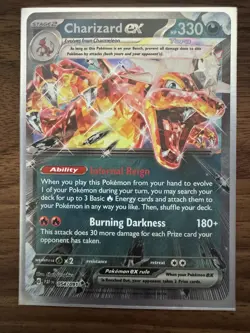 Charizard EX #054/091 Pokemon TCG Paldean Fates Pokemon Card MINT - Image 1