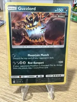 Guzzlord 136/236 Cosmic Eclipse Rare Holo Ultra Beast Pokemon Card NM - Image 1