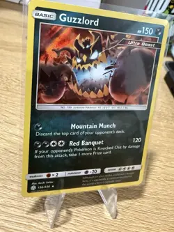 Guzzlord 136/236 Cosmic Eclipse Rare Holo Ultra Beast Pokemon Card NM - Image 2
