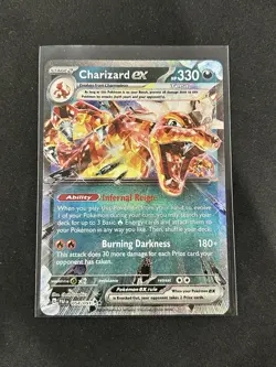 Charizard ex 054/091 Double Rare Pokemon TCG Scarlet & Violet Paldean Fates NM - Image 1