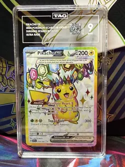 Pikachu ex 219/191 - Pokemon Scarlet & Violet Surging Sparks TAG 9 Mint - Image 1