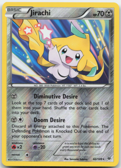 Jirachi 42/108 Reverse Holo Roaring Skies Pokemon Card NM - Image 1