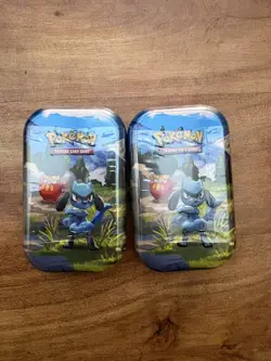 2x Pokemon TCG: Mega Evolution Ascended Heroes Mini Tins Riolu & Darumaka (New) - Image 1