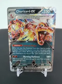 Pokemon Charizard ex 054/091 Paldean Fates Scarlet & Violet Double Rare - Image 1