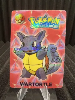 Wartortle #1334 - Pocket Monsters Vending Holo Prism - Bandai Nintendo 1999 - Image 1