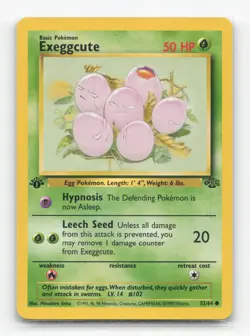 Pokemon TCG - Exeggcute 52/64 Moderately Played Common Jungle 1st Edition - Image 1