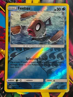 2017 Pokemon TCG Crimson Invasion Reverse Holo Feebas 26/111 NM x1 - Image 1