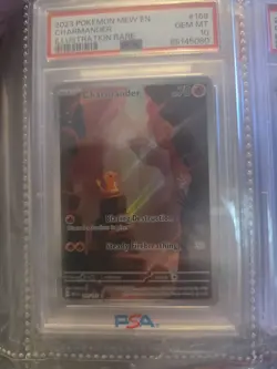 2023 POKEMON EN-151 ILLUSTRATION RARE #168 CHARMANDER PSA 10 - Image 4