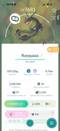 Pokemon Go (Stage 42 ) Shiny Rayquaza X2 ( 8 shinys ) - Image 3