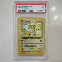 Raichu 14/102 Base Set Holo Rare 1999 PSA 7 Pokemon TCG English - Image 1