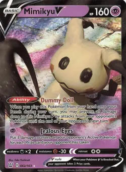 Mimikyu V 062/163 Holo V Rare Battle Styles Pokemon Near Mint - Image 1