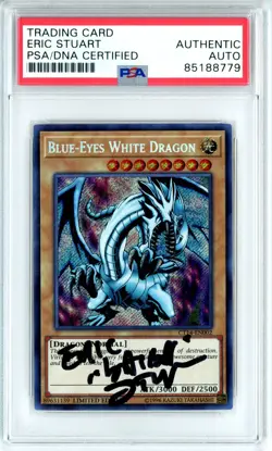 PSA Signed Eric Stuart Blue-Eyes White Dragon CT14-EN002 2017 Mega-Tins Ltd Ed - Image 1