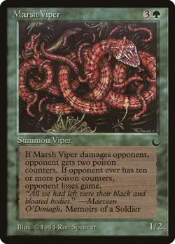 MTG Magic the Gathering Marsh Viper (81/122) The Dark MP - Image 1