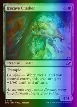 MTG Magic the Gathering Icecave Crasher (191/426) Edge of Eternities NM FOIL - Image 1